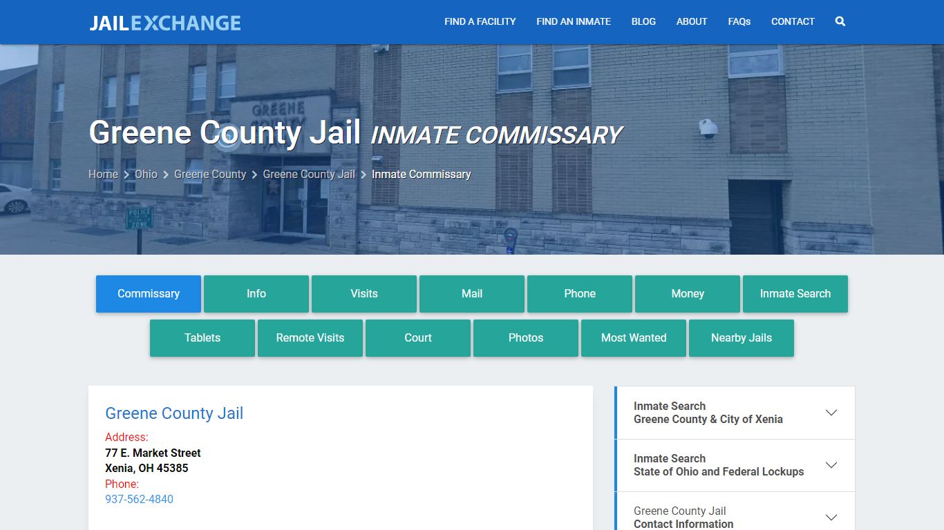 Inmate Commissary, Care Packs - Greene County Jail, OH
